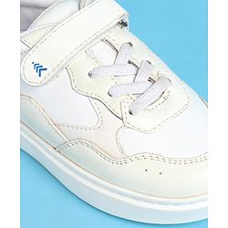Pine Kids Light weight and Comfortable Casual Shoes with Velcro Closure - White