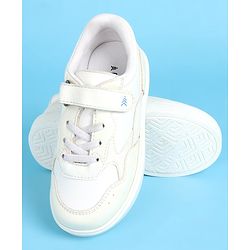 Pine Kids Light weight and Comfortable Casual Shoes with Velcro Closure - White