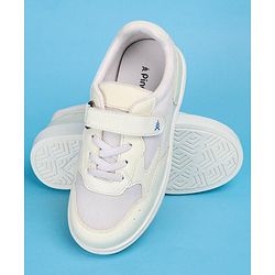 Pine Kids Casual Shoes with Velcro Closure - White & Blue