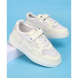 Pine Kids Casual Shoes with Velcro Closure - White & Blue