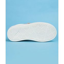 Pine Kids Casual Shoes with Velcro Closure - White & Golden