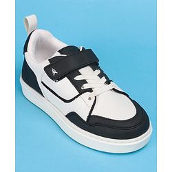Pine Kids Casual Shoes with Velcro Closure - White & Black