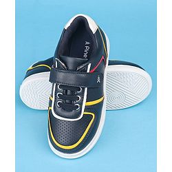 Pine Kids Slip On Casual Shoes with Velcro Closure - Navy Blue