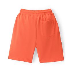 Pine Kids Terry Knit Above Knee Length  Shorts Number Print - Orange