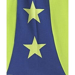 Pine Kids Cotton Terry Knit Above Knee Length Stars Printed Shorts - Green