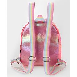 Pine Kids Fashion Backpack with Colourful Straps  Free Size - Pink