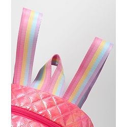 Pine Kids Fashion Backpack with Colourful Straps  Free Size - Pink