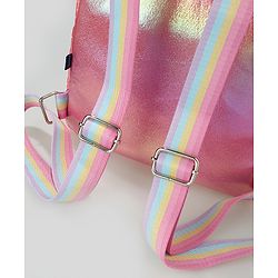 Pine Kids Fashion Backpack with Colourful Straps  Free Size - Pink