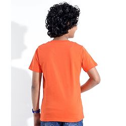 Pine Kids Half Sleeves Round Neck Cotton Text Printed T-Shirt - Nastrutrtium
