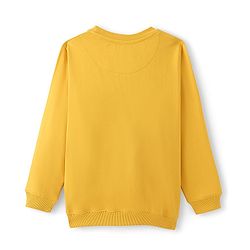 Pine Kids Full Sleeves Round Neck Printed Sweatshirt - Old Gold