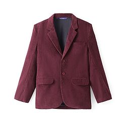 Pine Kids Full Sleeves Blazer Solid Colour - Maroon