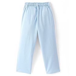 Pine Kids Full Sleeves Party Suit With Bow Solid Colour- Sky Blue