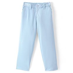 Pine Kids Full Sleeves Party Suit With Bow Solid Colour- Sky Blue