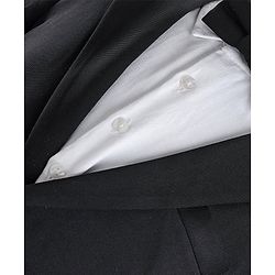 Pine Kids Full Sleeves 3 Pieces Party Suit With Bow Solid Colour - Black & White