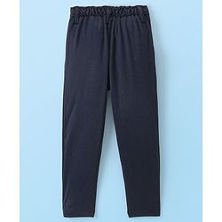 Pine Kids Full Sleeves 4 Pieces Party Suit With Bow Solid Colour - Navy Blue
