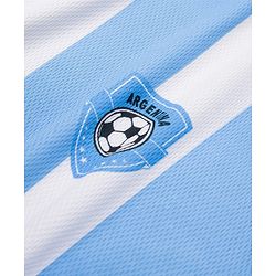Pine Active Half Sleeves Tee with Shorts Argentina Football Set - White & Blue