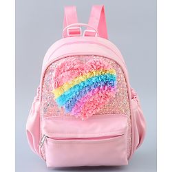 Pine Kids Fashion Backpack with Heart Design - Pink