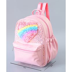 Pine Kids Fashion Backpack with Heart Design - Pink