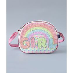 Pine Kids Sling Bag with Girl Design - Pink
