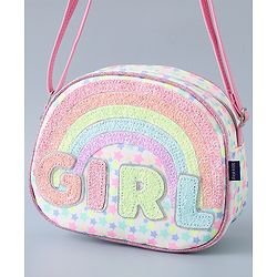 Pine Kids Sling Bag with Girl Design - Pink