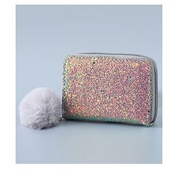Pine Kids Wallet with Shimmer - Silver