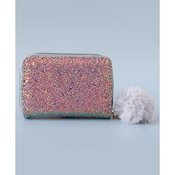 Pine Kids Wallet with Shimmer - Silver
