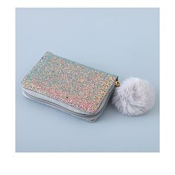 Pine Kids Wallet with Shimmer - Silver