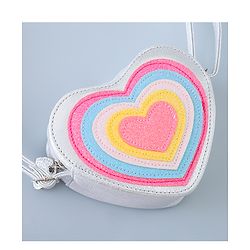 Pine Kids Heart Shape Sling Bag - Silver