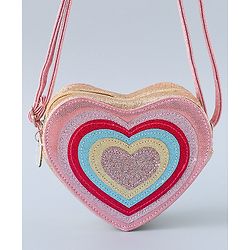Pine Kids Heart Shape Sling Bag - Pink
