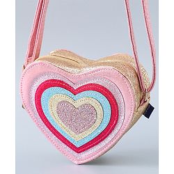 Pine Kids Heart Shape Sling Bag - Pink