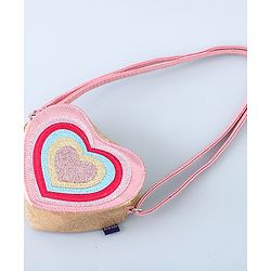 Pine Kids Heart Shape Sling Bag - Pink