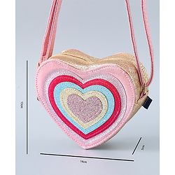 Pine Kids Heart Shape Sling Bag - Pink