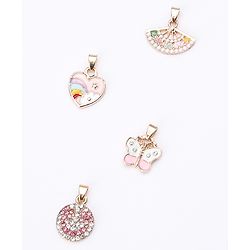 Pine Kids Free Size Necklace with Interchangeable Charms - Gold