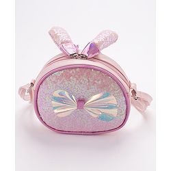 Pine Kids Sling Bag with Bow Applique - Pink