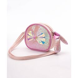 Pine Kids Sling Bag with Bow Applique - Pink