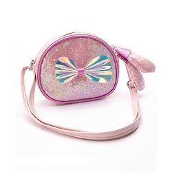 Pine Kids Sling Bag with Bow Applique - Pink