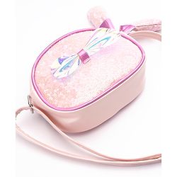 Pine Kids Sling Bag with Bow Applique - Pink