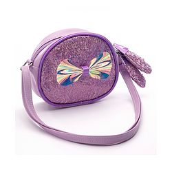 Pine Kids Sling Bag with Bow Applique - Pink