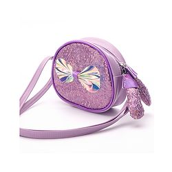 Pine Kids Sling Bag with Bow Applique - Pink