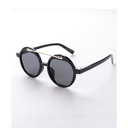Pine Kids Sunglasses with Double Bridge - Black