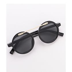 Pine Kids Sunglasses with Double Bridge - Black