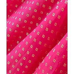 Pine Kids Full Sleeves Floral Detailing Choli with Foil Printed Lehenga Set with Dupatta - Pink