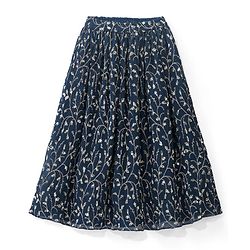 Pine Kids Woven Sleeveless Floral Sequin Embroidered Choli & Lahenga Set with Dupatta - Blue