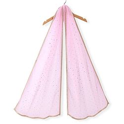 Pine Kids Sleeveless Choli & Lehenga with Dupatta Set Embroidery & Gold Foil Print - Pink & Blue