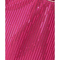 Pine Kids All Over Embroidered Half Sleeves Choli Lehenga set with Dupatta- Pink