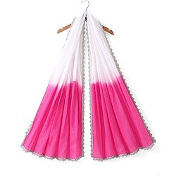 Pine Kids Cotton Knit Half Sleeves Choli & Lehenga Set with Dupatta Floral Printed - Pink