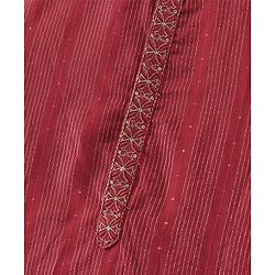 Pine Kids Cotton Full Sleeves Kurta & Pyjama Set Striped - Maroon & White