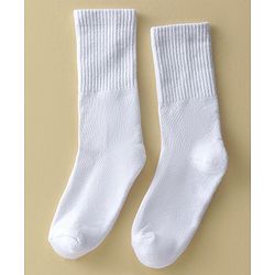 Pine Active Cotton Lycra Knit Athelisure & Sportswear  Breathable Socks  Pack Of 3 - White