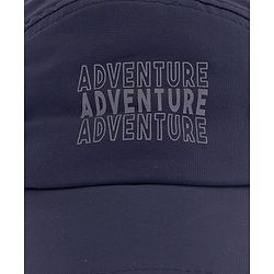 Pine Active Cotton Woven Summer Cap  Text Print  Navy Blue - Diameter 52 cm