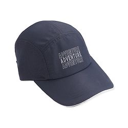 Pine Active Cotton Blend Woven Summer Cap Text Print  Navy Blue - Diameter 52 cm